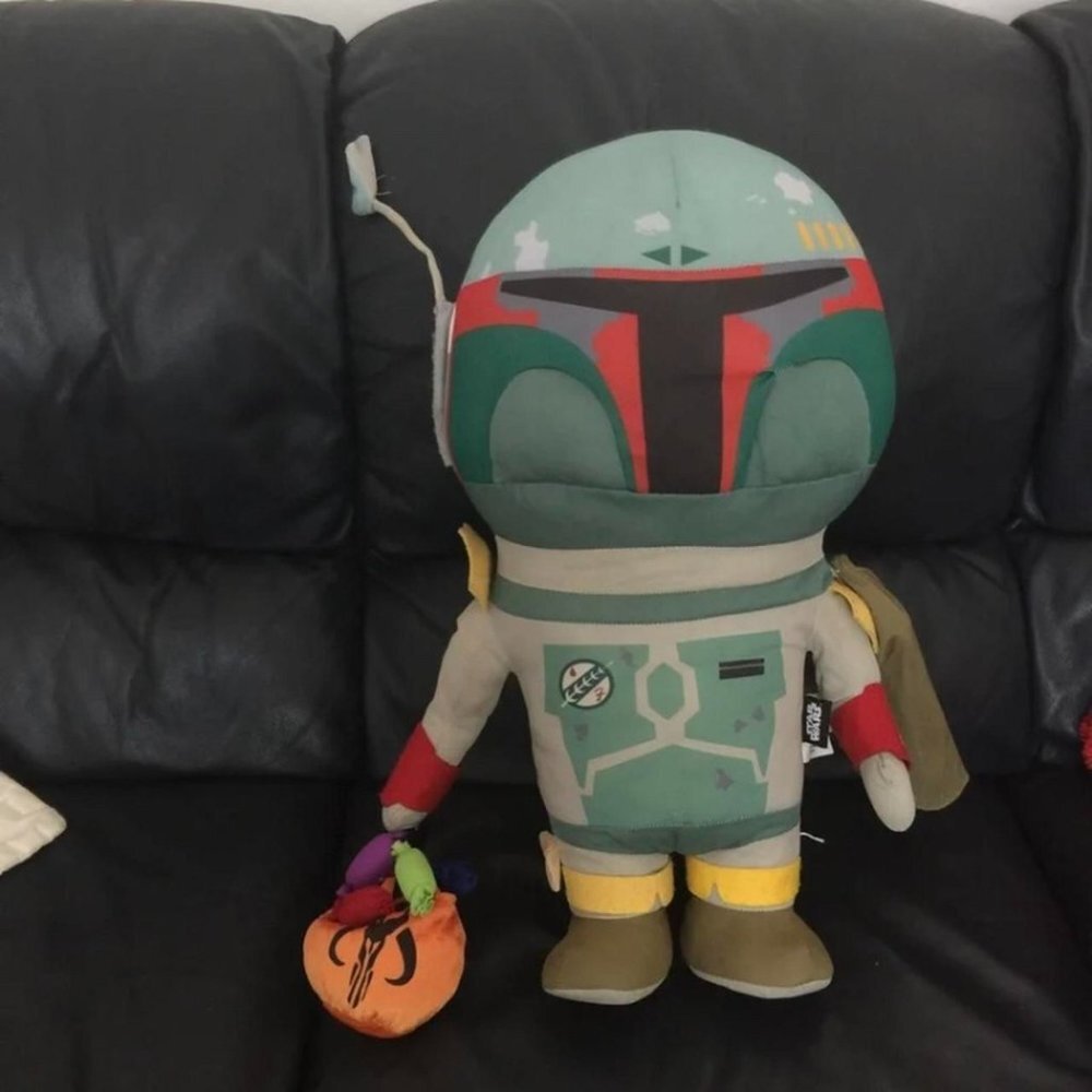 Large Star Wars Boba Fett Halloween Display Porch Greeter Plush Stuffed Doll 20”